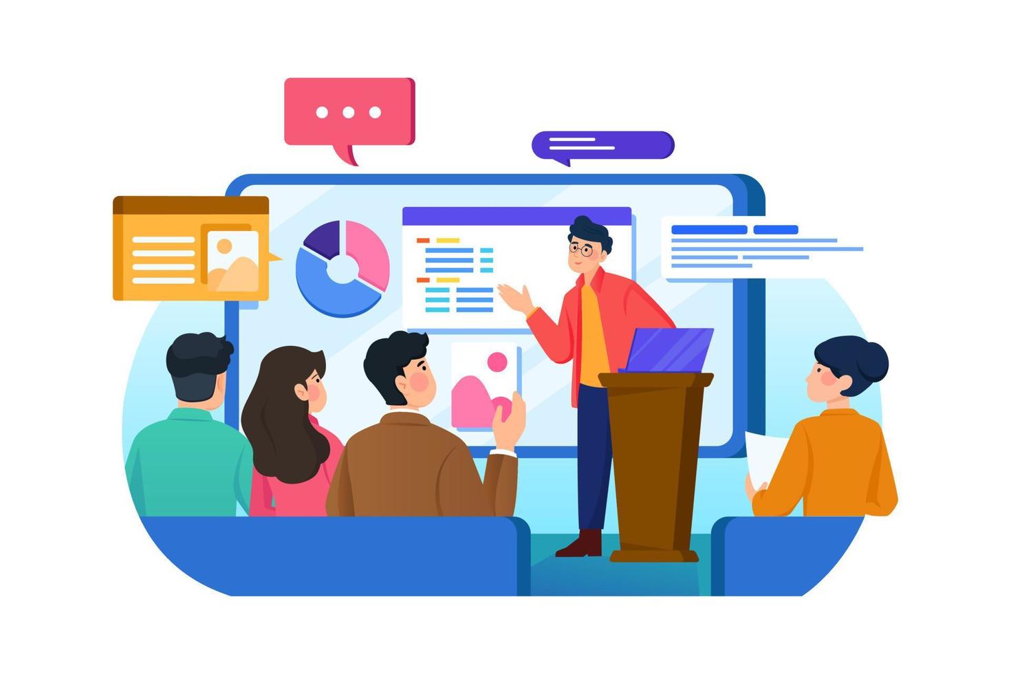 Business Presentation Illustration vector