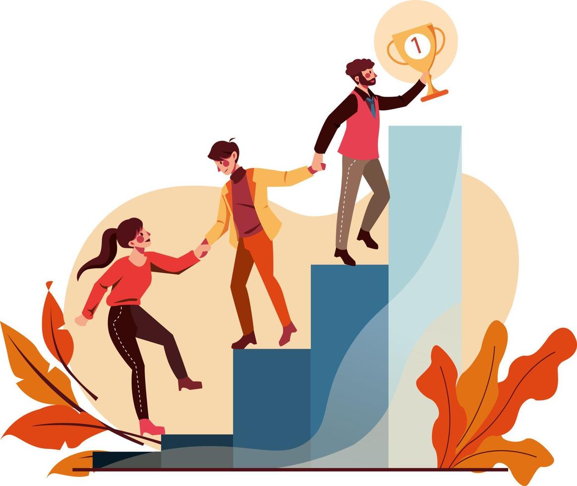Teamwork Illustration concept. Flat illustration isolated on white background vector