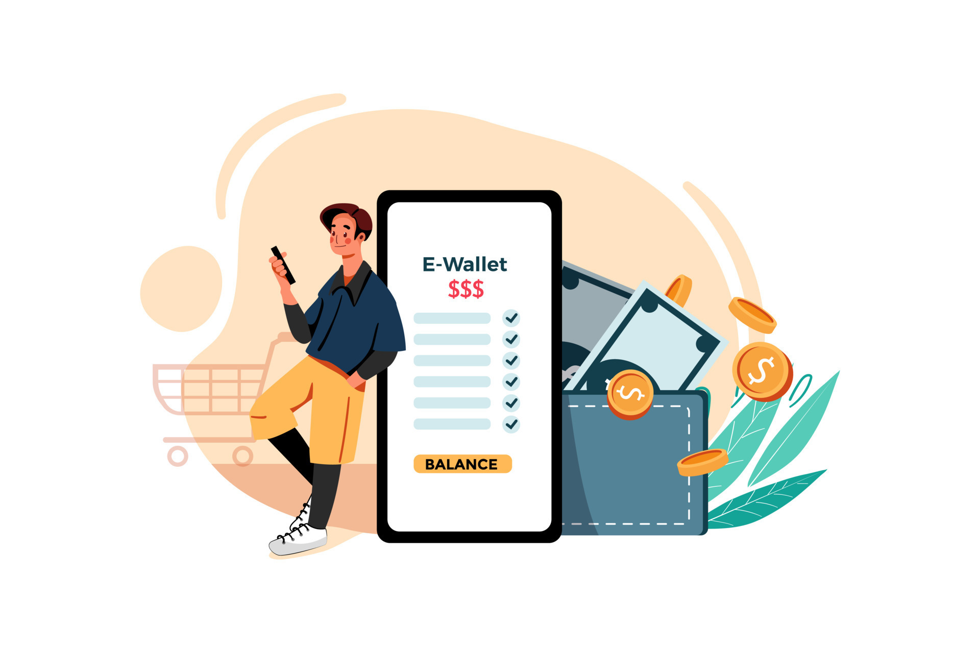 Wallet Balance Illustration 7784578 Vector Art at Vecteezy