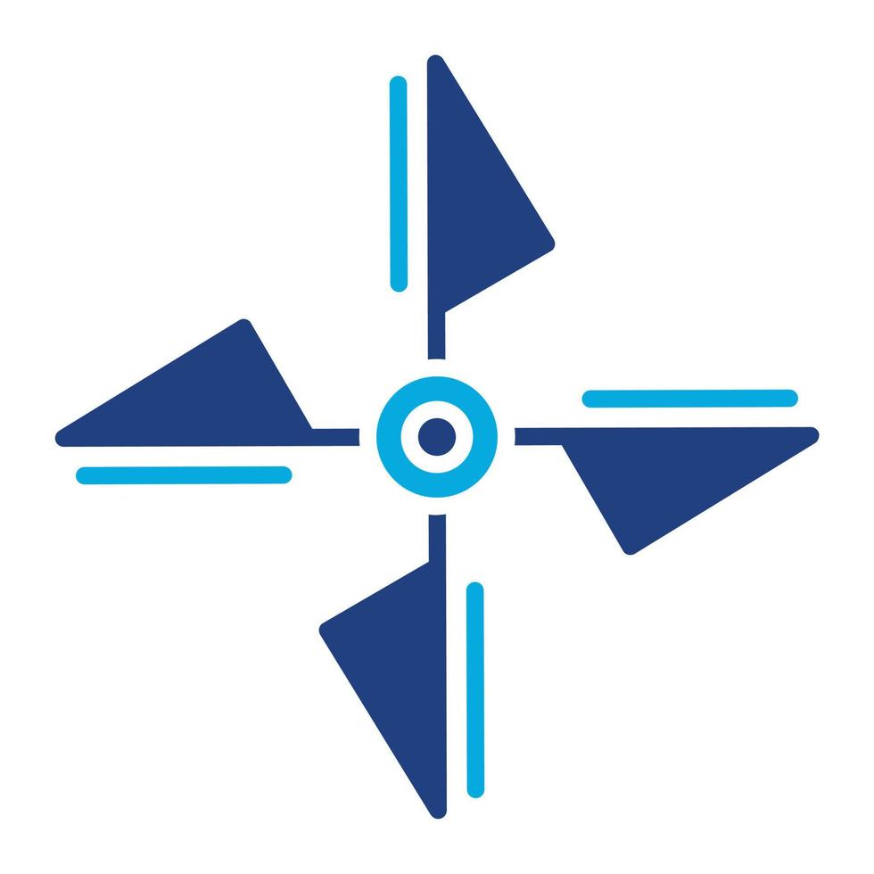 Propeller Glyph Two Color Icon vector