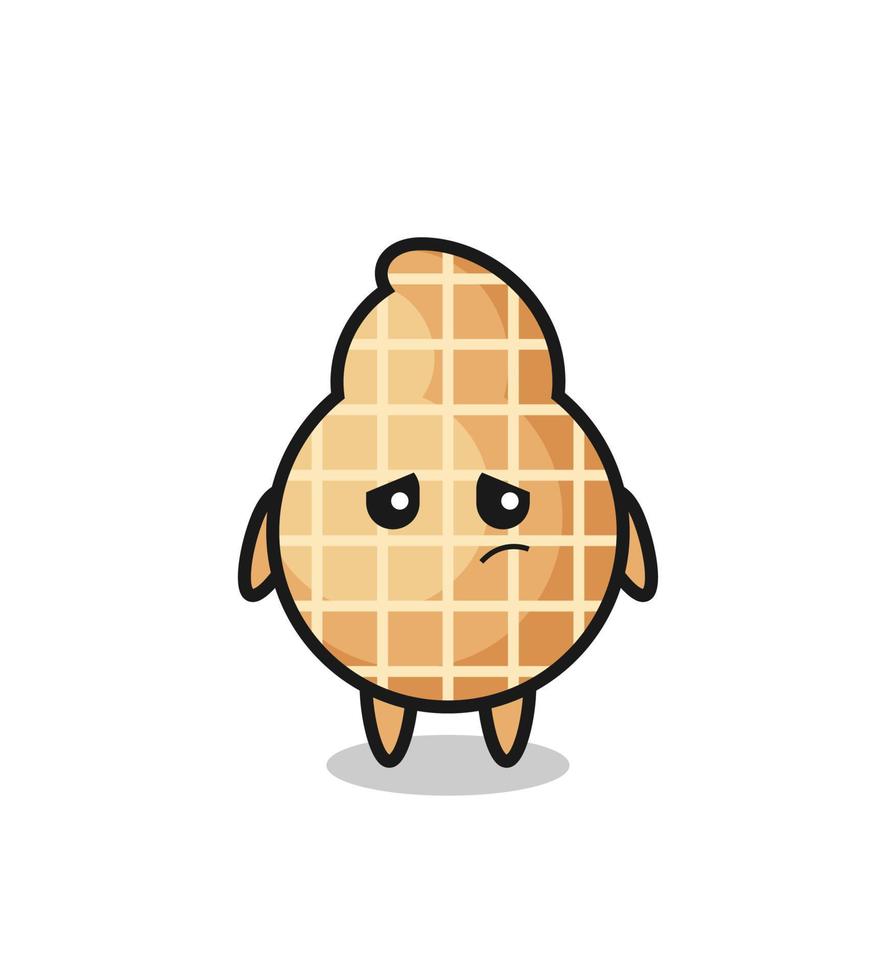 the lazy gesture of peanut cartoon character vector