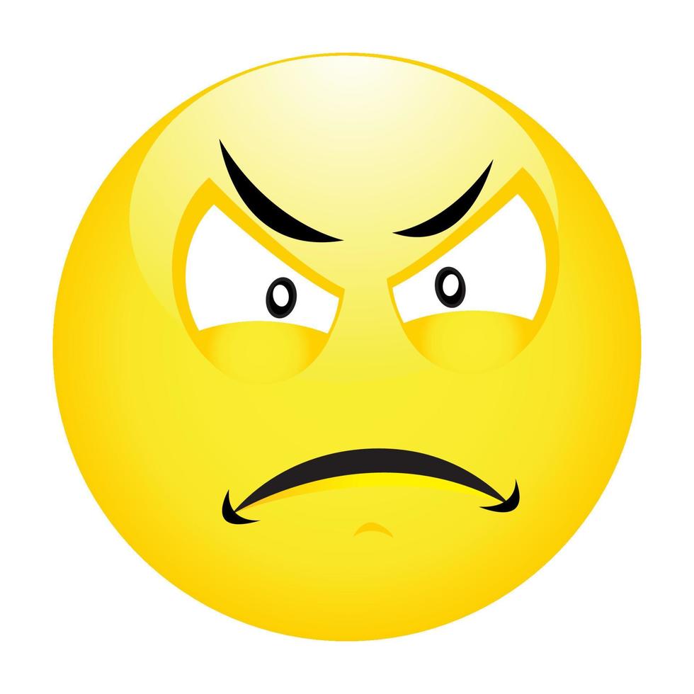 Angry n face isolated on white background - vector illustration