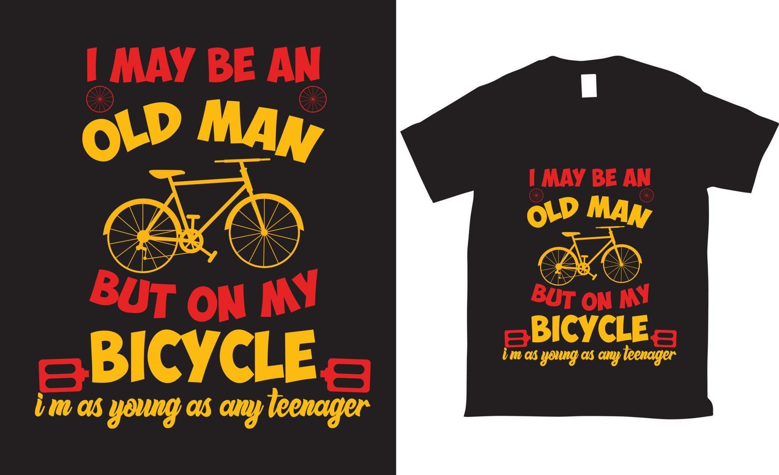 Rider Cycling typography quote tshirt design vector