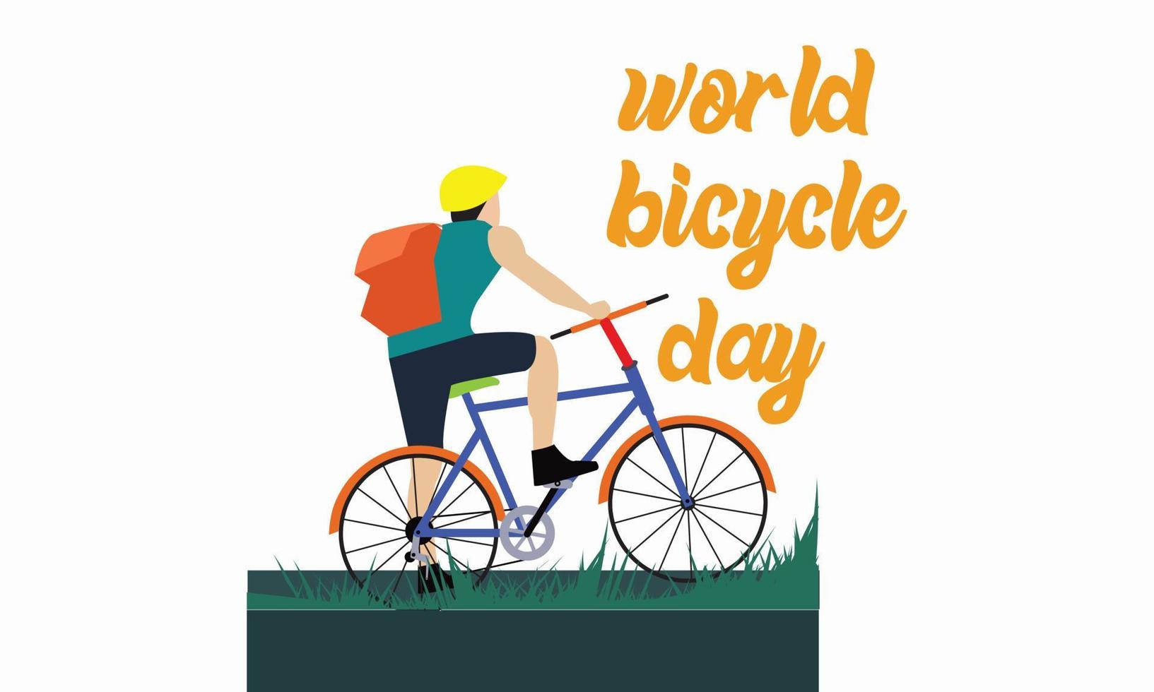 world bicycle day Vectors Illustrations Rider Cycling design