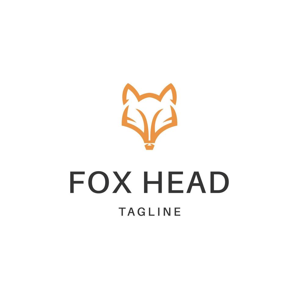 ilustración de vector de logotipo de fox elegante