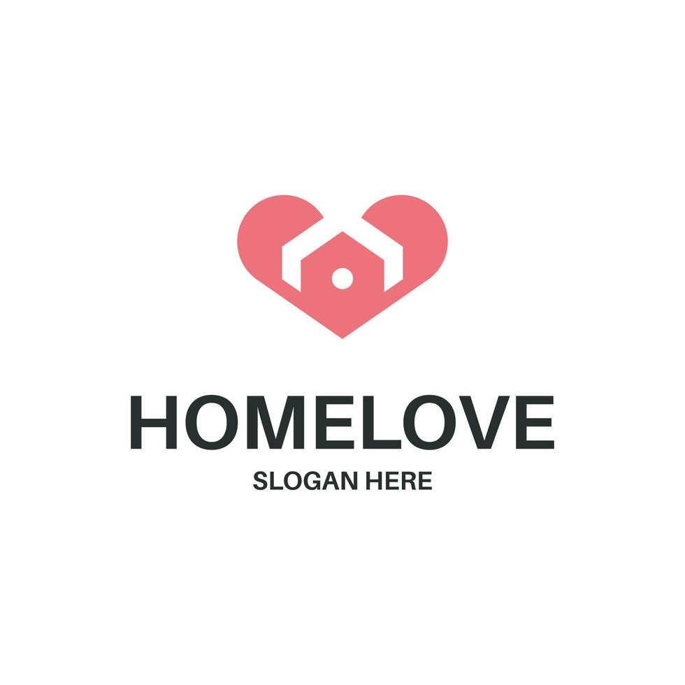 Home love logo template vector