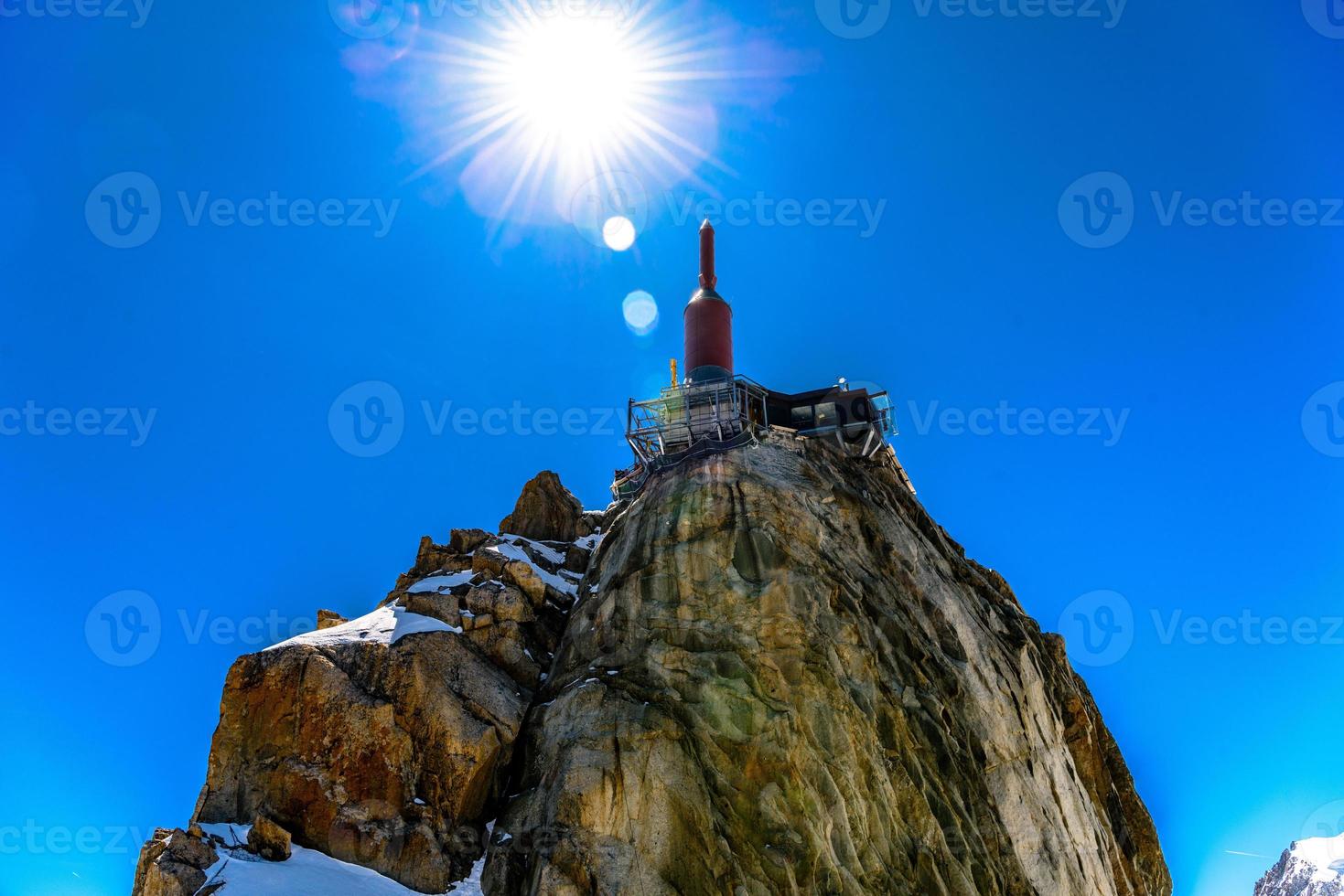 estación de observación aiguille du midi chamonix, mont blanc, alta foto