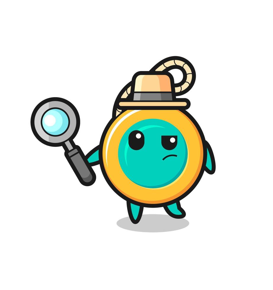 yoyo detective character is analyzing a case vector