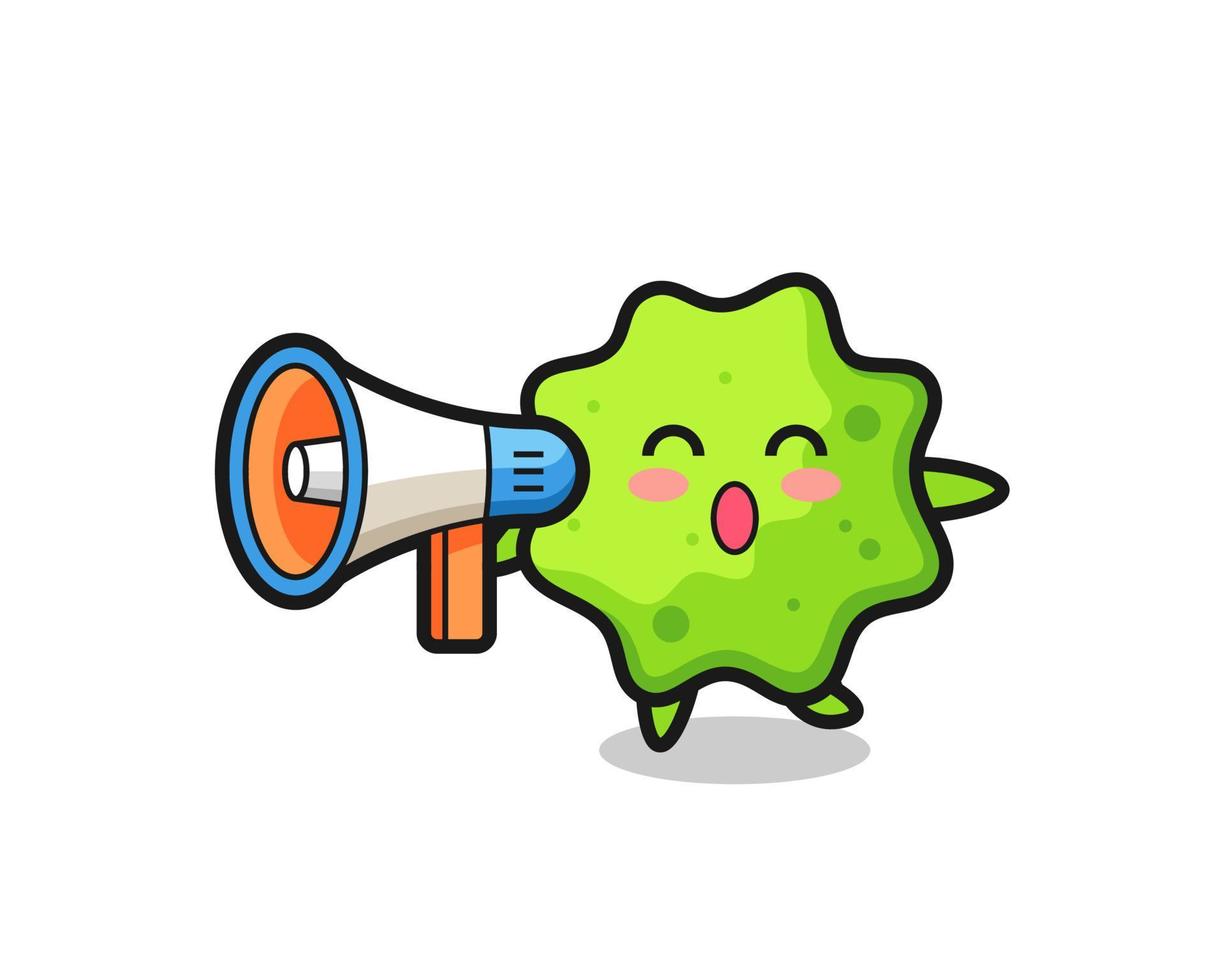 splat character illustration holding a megaphone vector