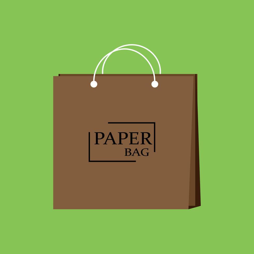 diseño de vector de icono de bolsa de papel