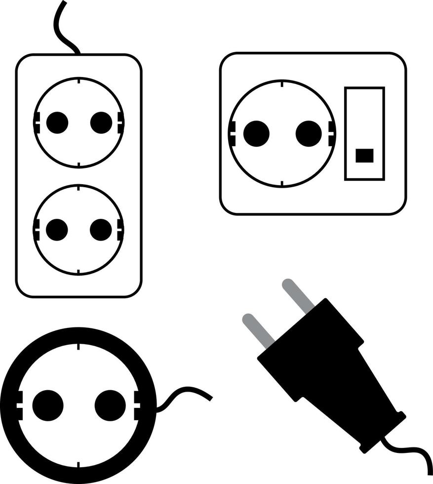 enchufe e interruptor vector enchufe electrico