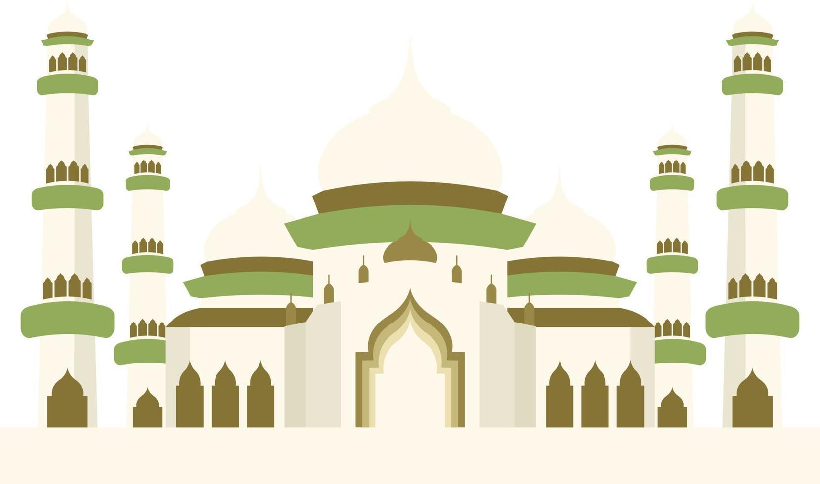 Islamic mosque building vector illustration