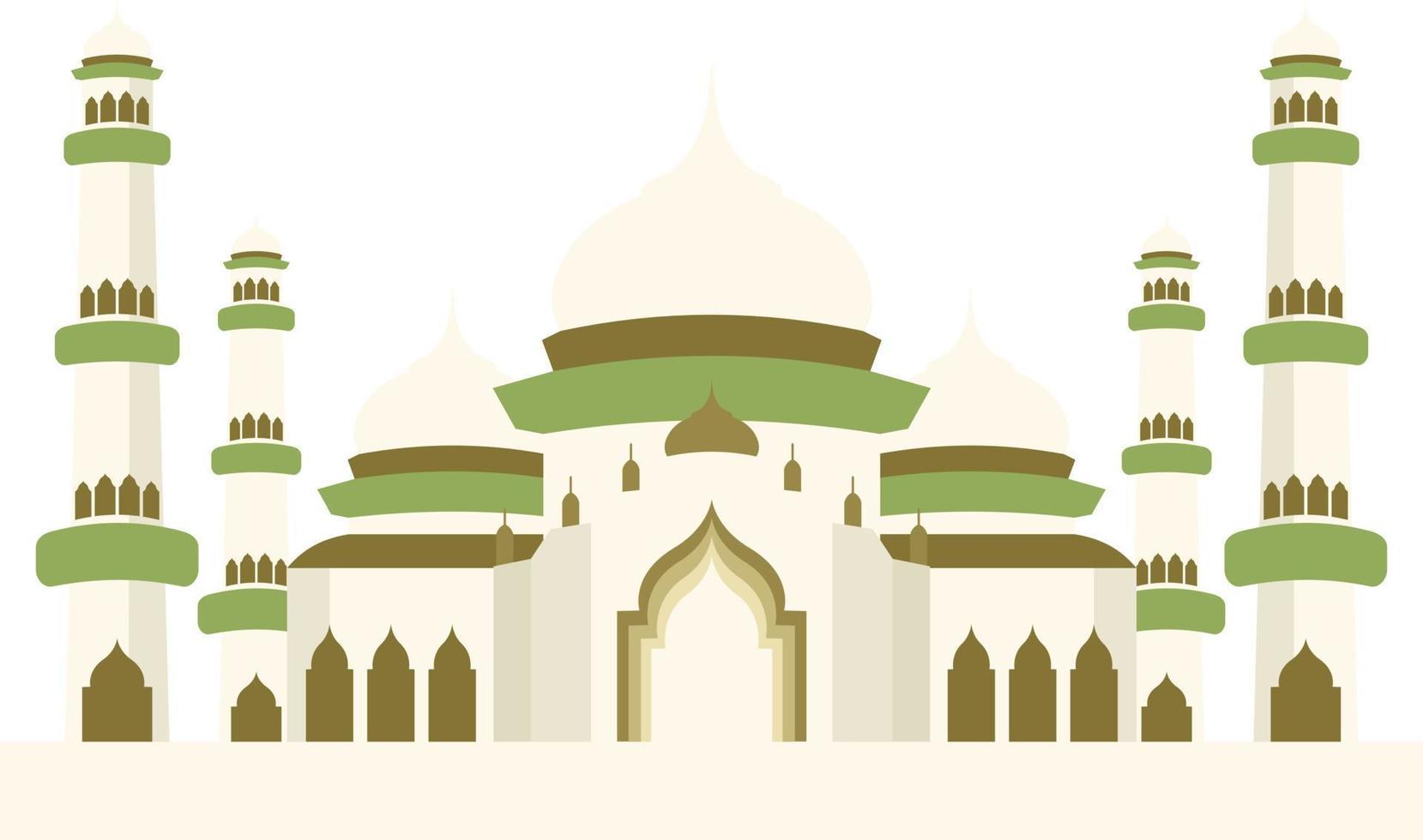 Islamic mosque building vector illustration