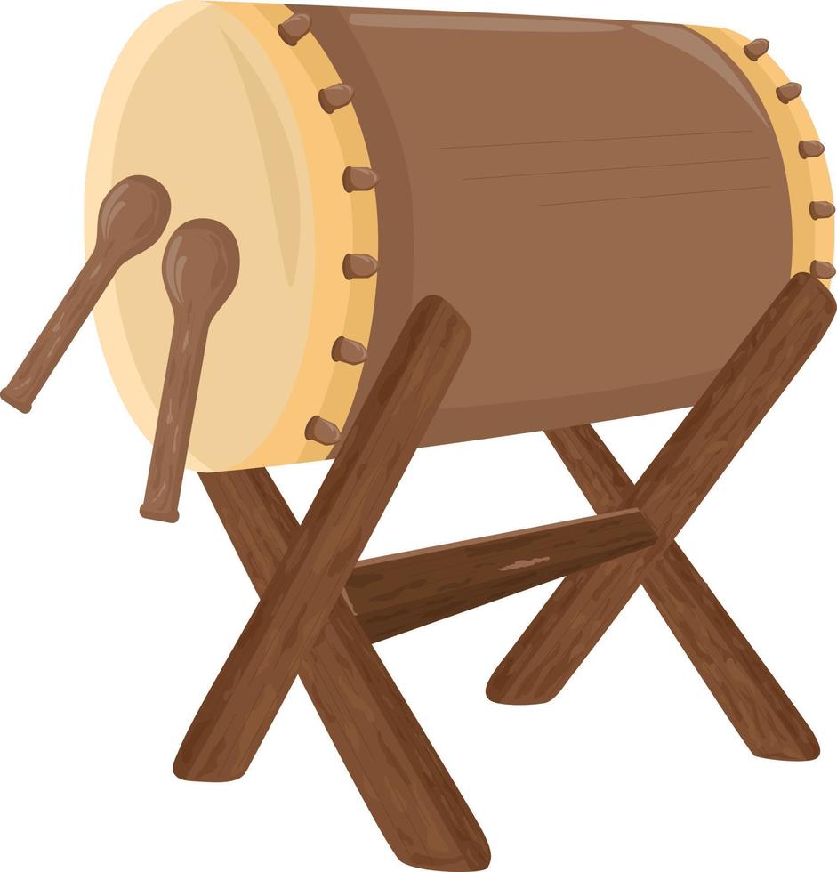Vector illustration of mosque drum. Great for decorations, stickers, banners, advertisements, social media, magazines, books, coloring books and other graphic elements. Free Vector