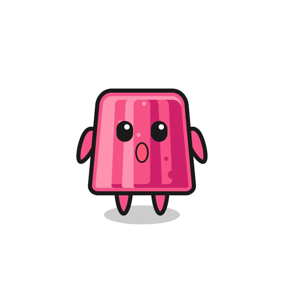 the amazed expression of the jelly cartoon vector