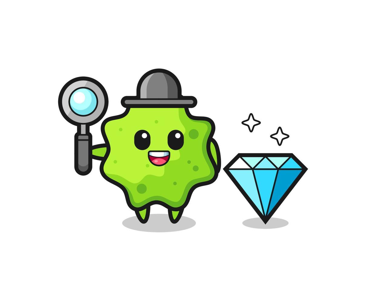 Illustration of splat character with a diamond vector