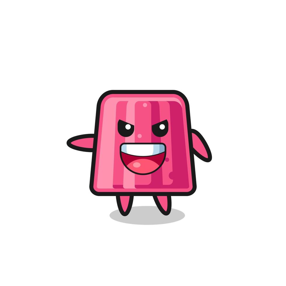 jelly cartoon with very excited pose vector