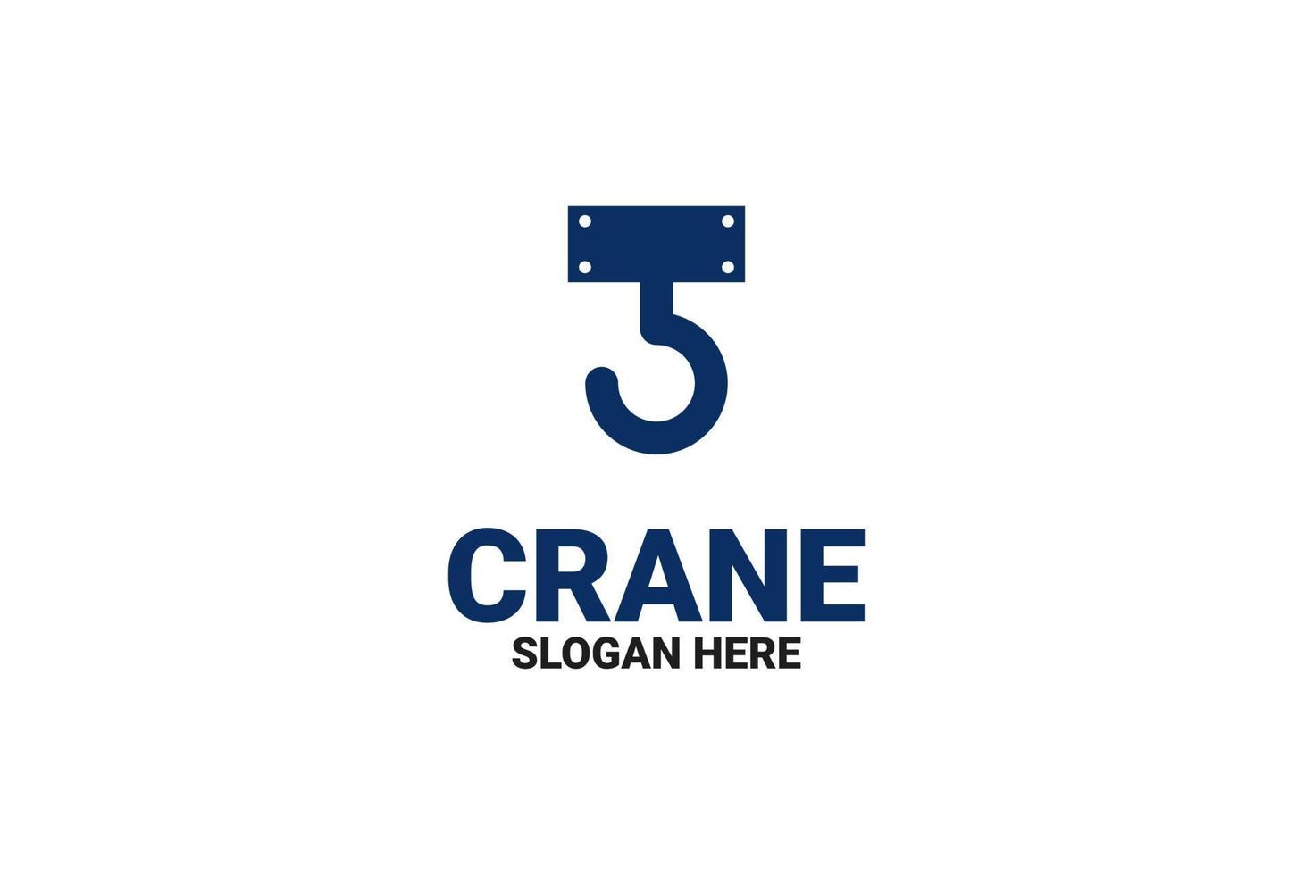 Lifting crane hook logo design vector template illustration