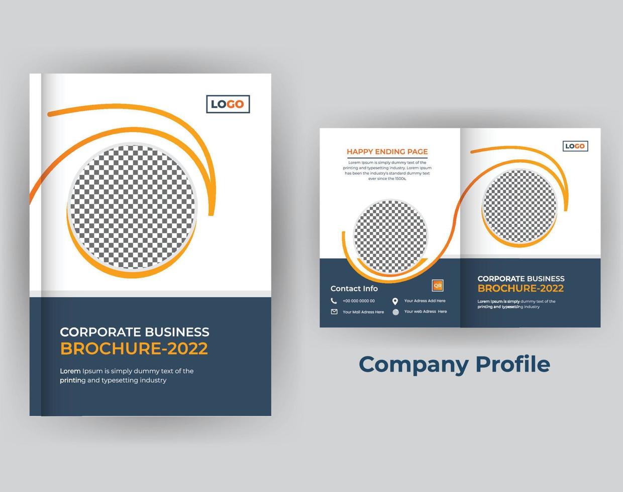 Company profile business brochure annual report design template vector