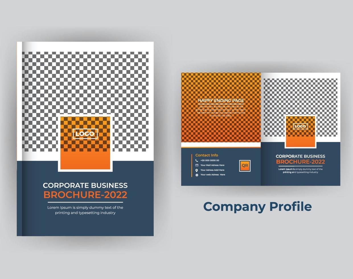 Company profile business brochure annual report design template vector