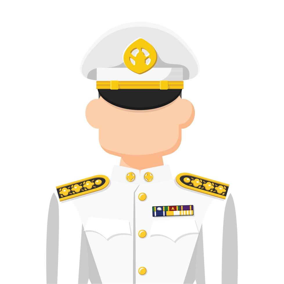 Thailand government officer in simple flat vector. personal profile icon or symbol. people concept vector illustration.