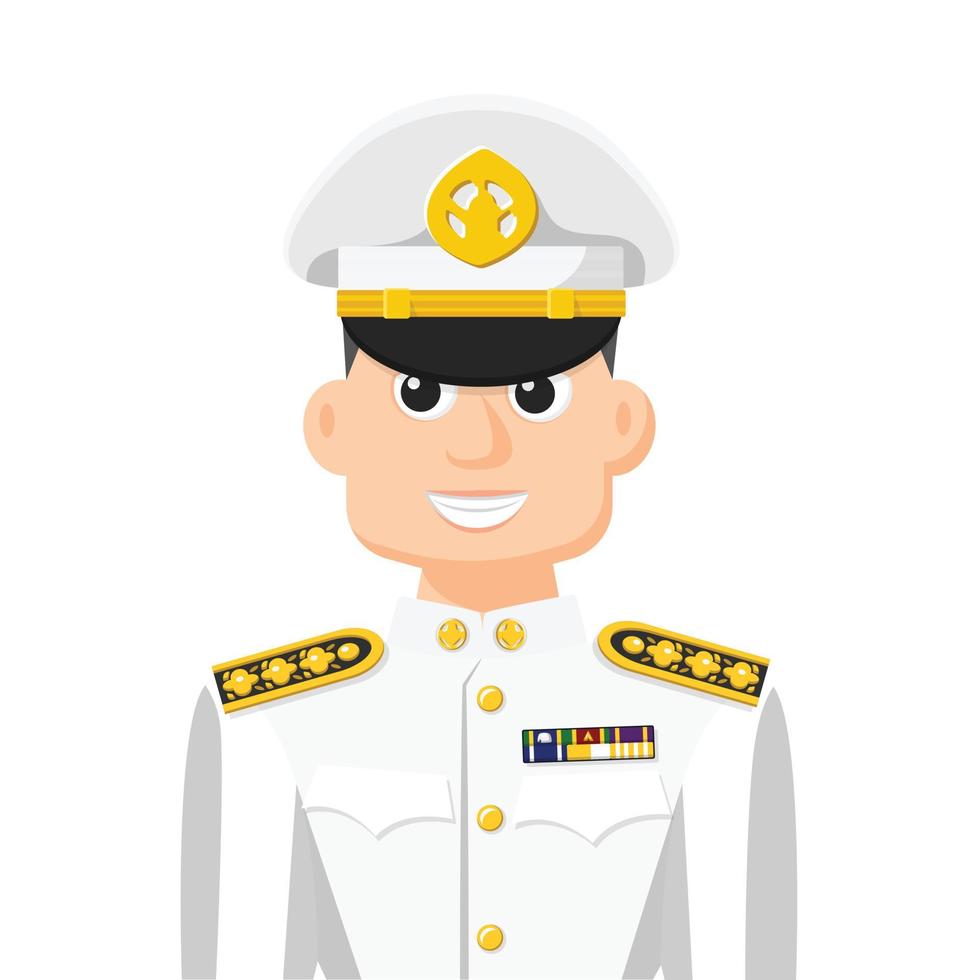 Thailand government officer in simple flat vector. personal profile icon or symbol. people concept vector illustration.