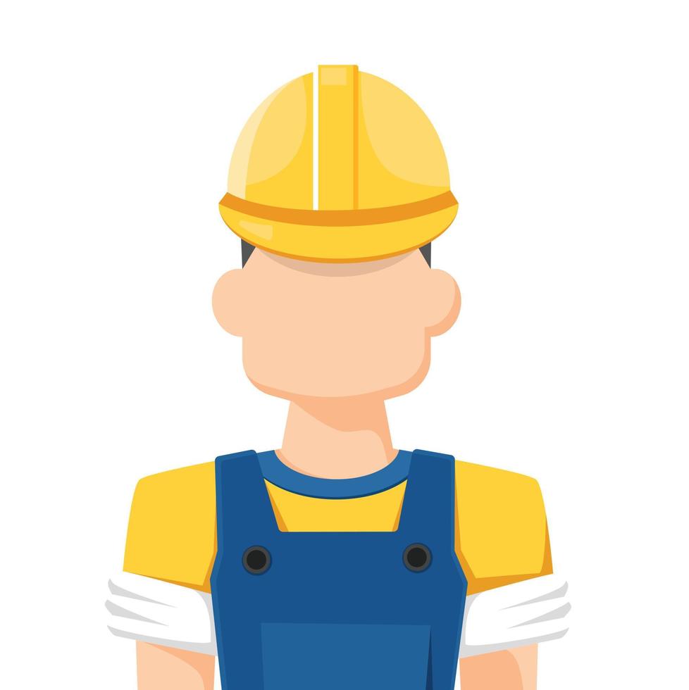 Repair man in simple flat vector. personal profile icon or symbol. people concept vector illustration.