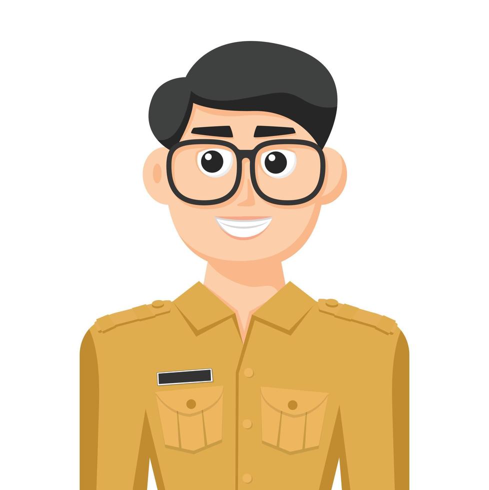 oficial del gobierno de tailandia en vector plano simple. icono o símbolo de perfil personal. Ilustración de vector de concepto de personas.