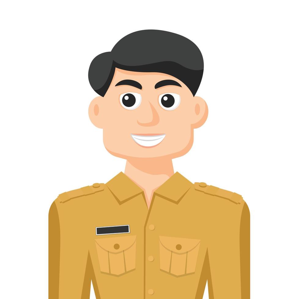 oficial del gobierno de tailandia en vector plano simple. icono o símbolo de perfil personal. Ilustración de vector de concepto de personas.