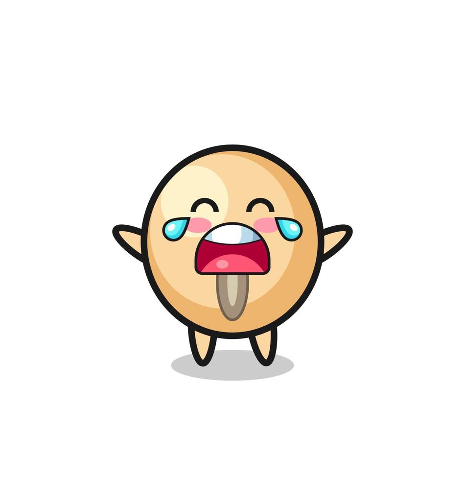 the illustration of crying soy bean cute baby vector