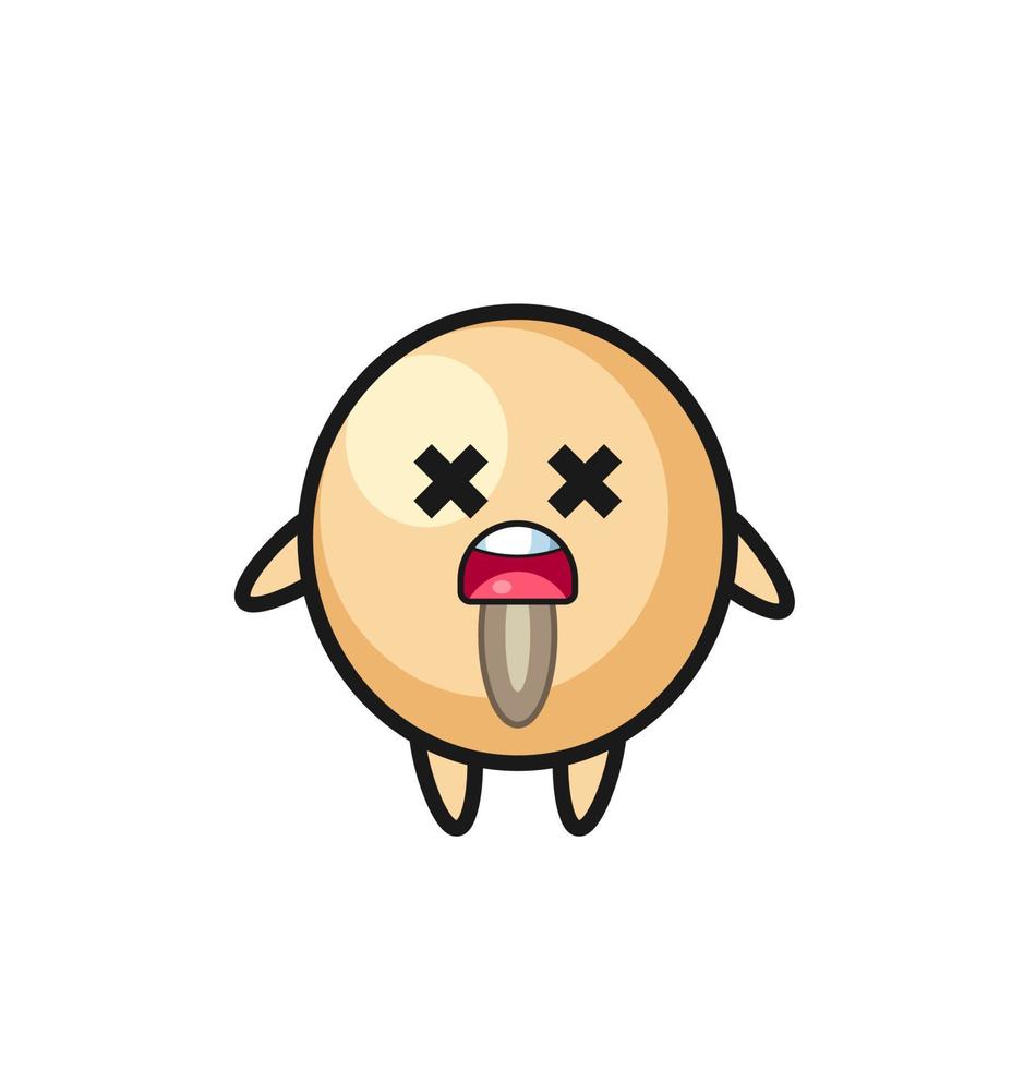 the dead soy bean mascot character vector