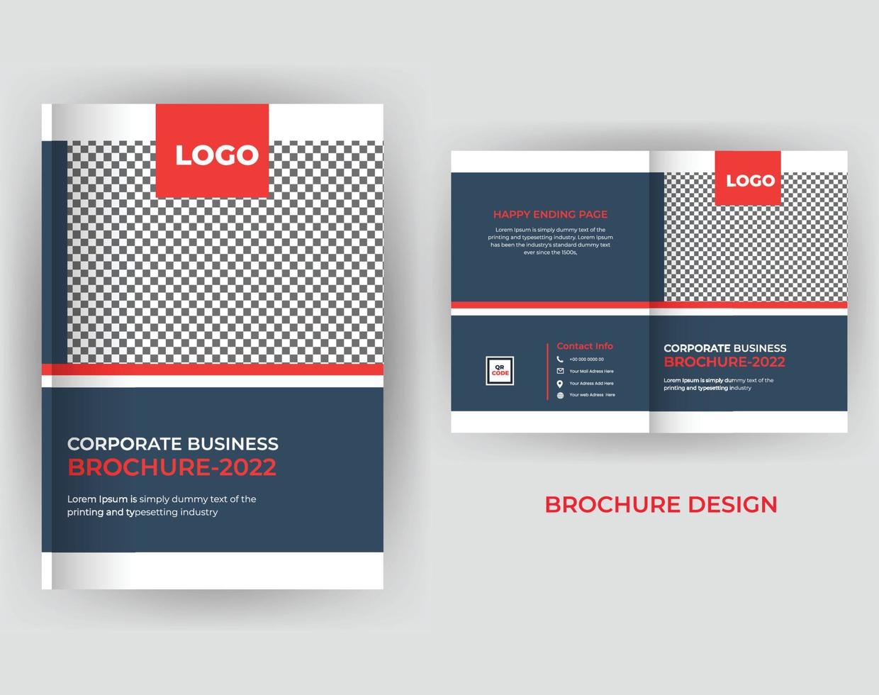Company profile business brochure annual report design template vector