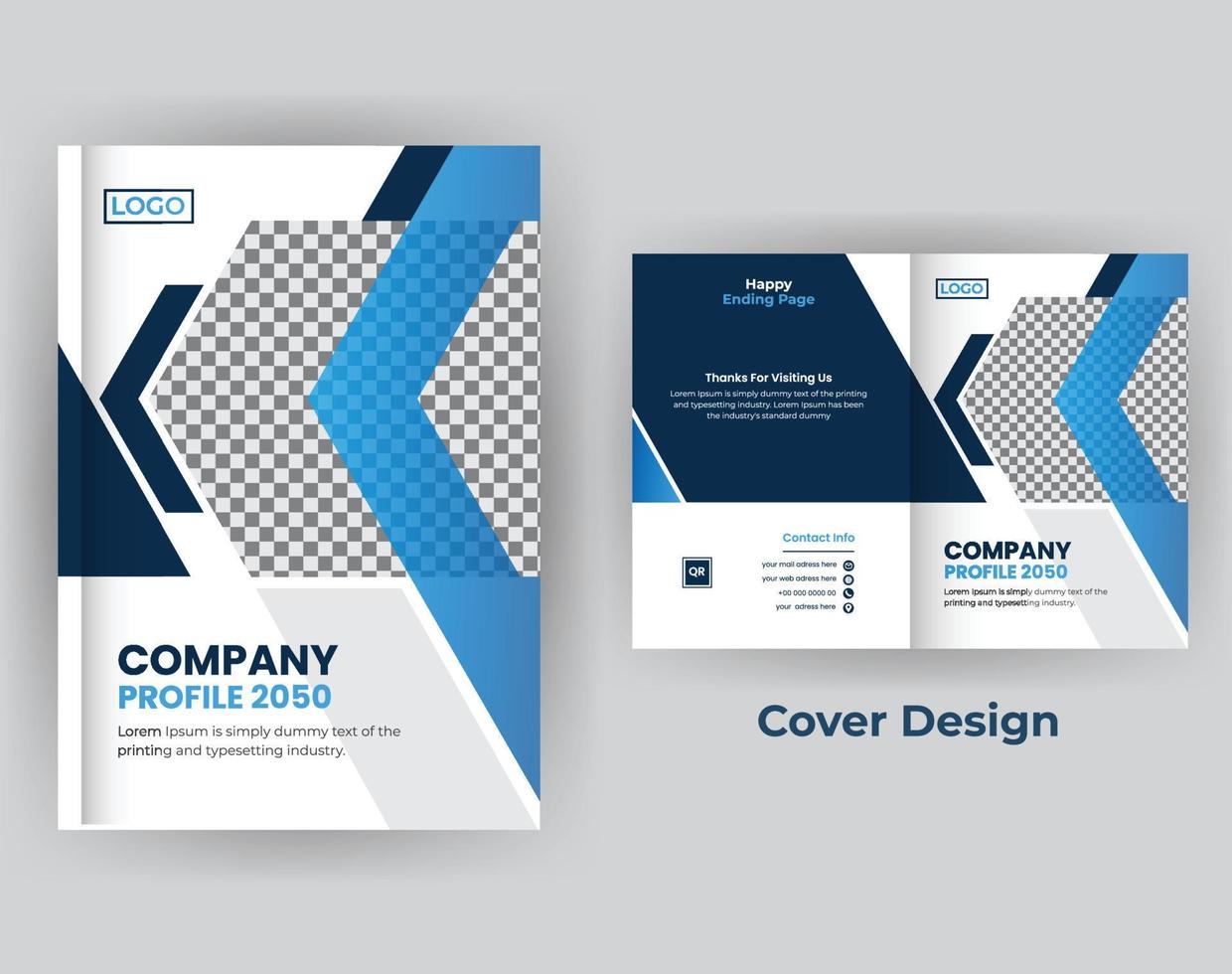 Company profile business brochure annual report design template vector