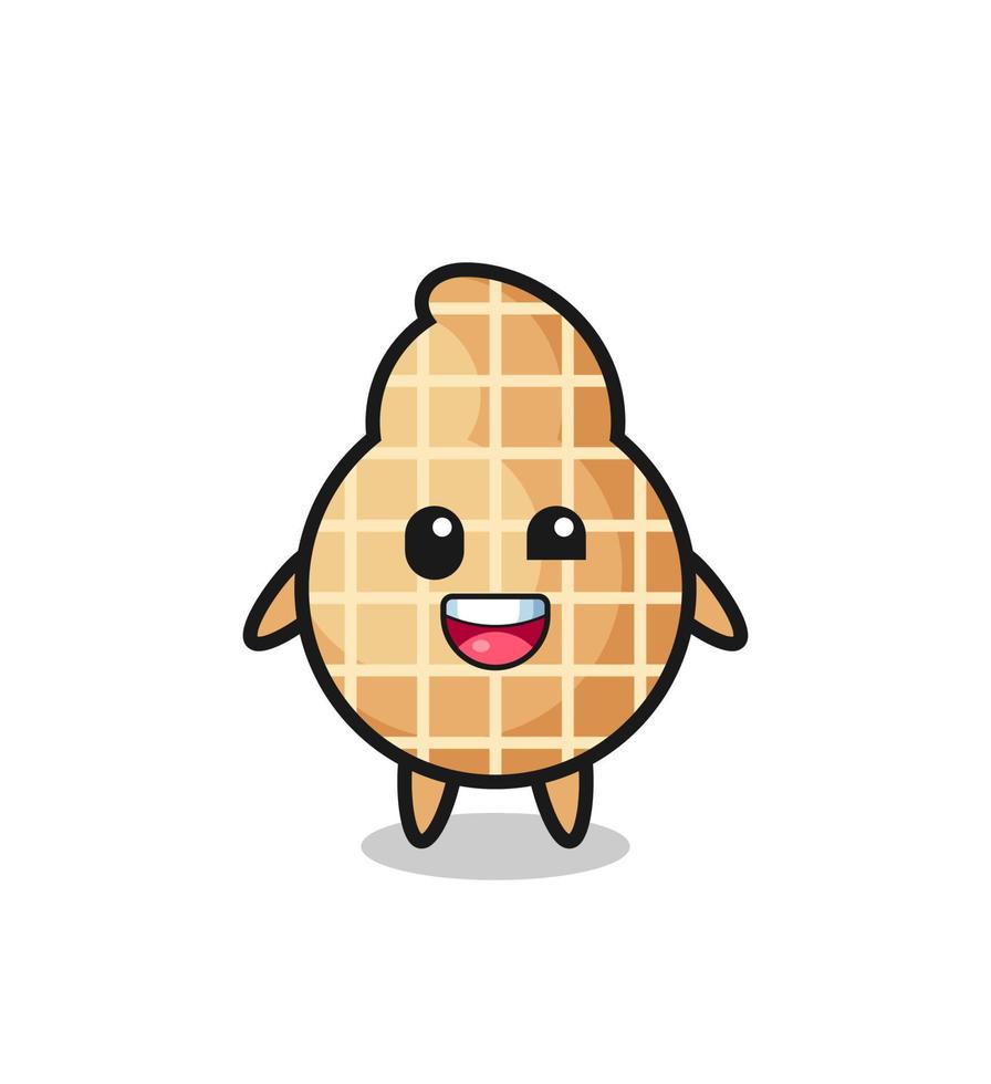 illustration of an peanut character with awkward poses vector