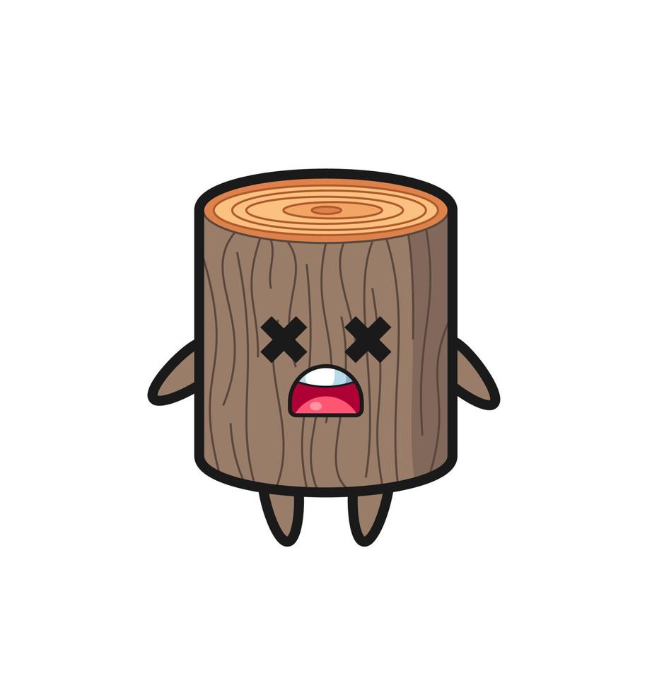 the dead tree stump mascot character vector