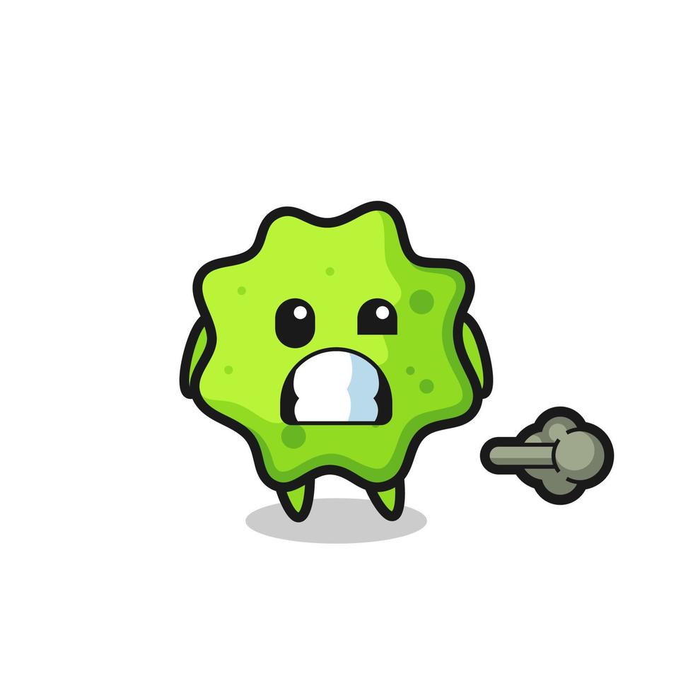 the illustration of the splat cartoon doing fart vector