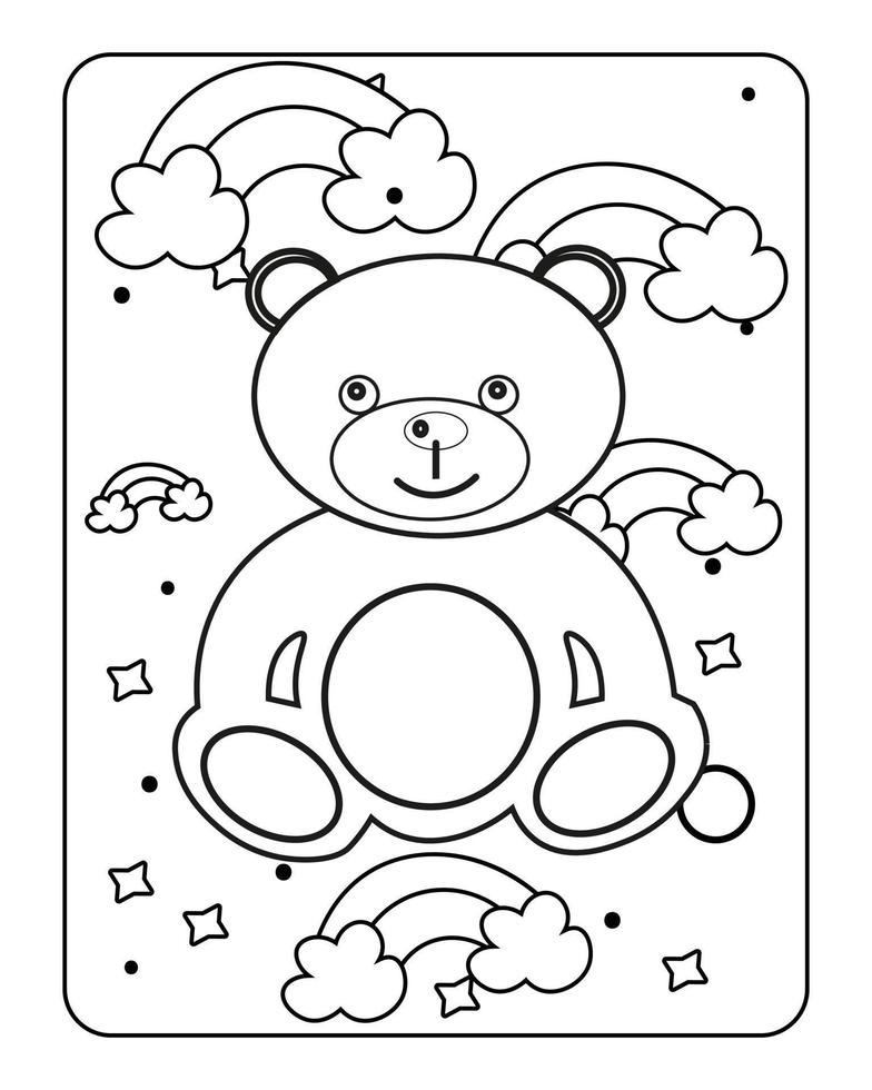 página colorear de para bebés, página para colorear para niños, diseño de arte de línea de juguetes, 7787384 Vector en Vecteezy