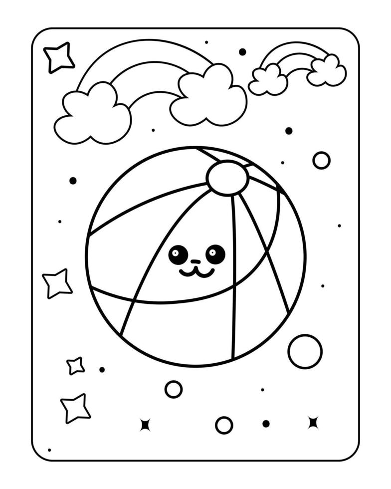 kawaii coloring page, kids coloring page, kids kawaii coloring page vector