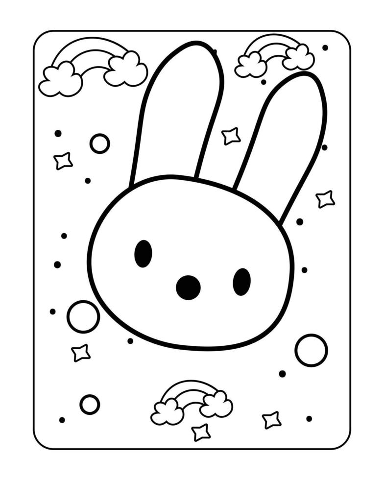 Baby toy coloring page, kids coloring page, toy line art design, vector