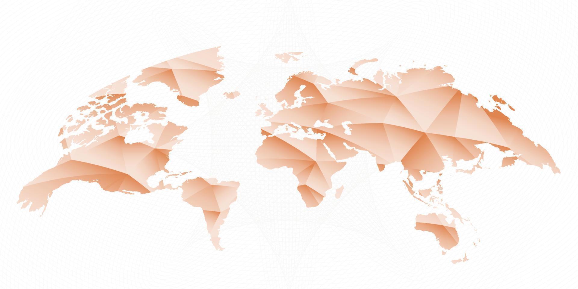 Rounded World Map. Vector Illustration.