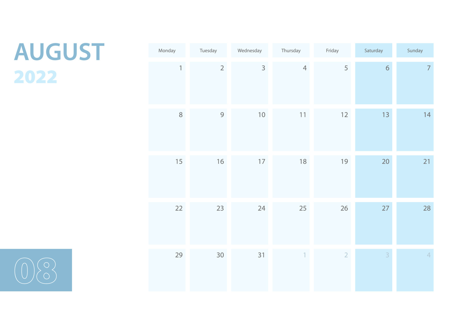 August Calendar Template 2022 August Calendar Template 2022