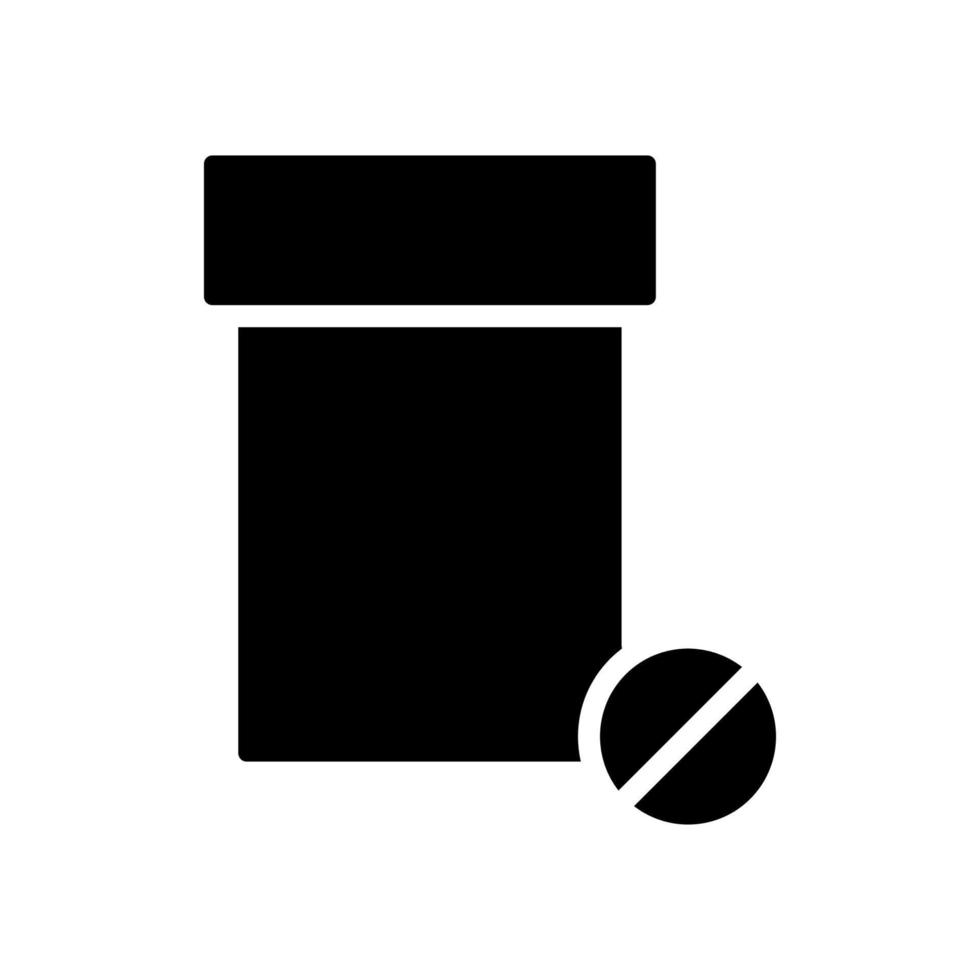 pill jar icon template vector