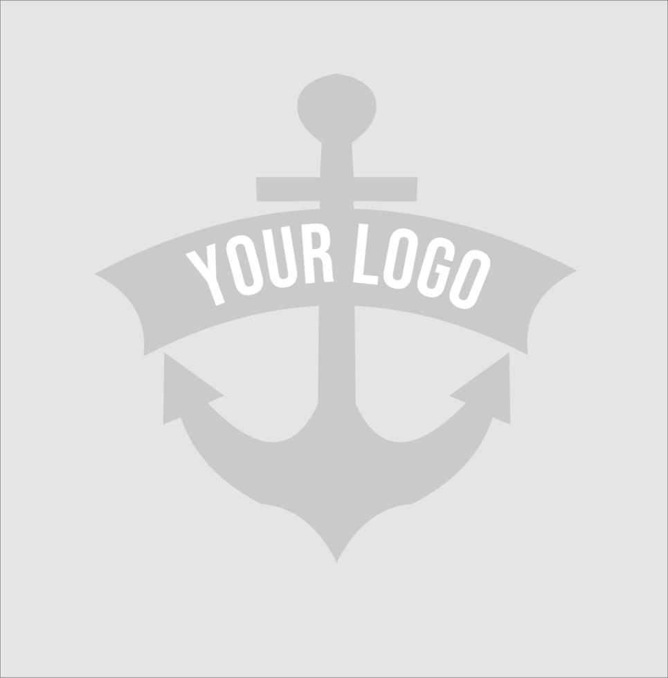 simple anchor logo template icon vector