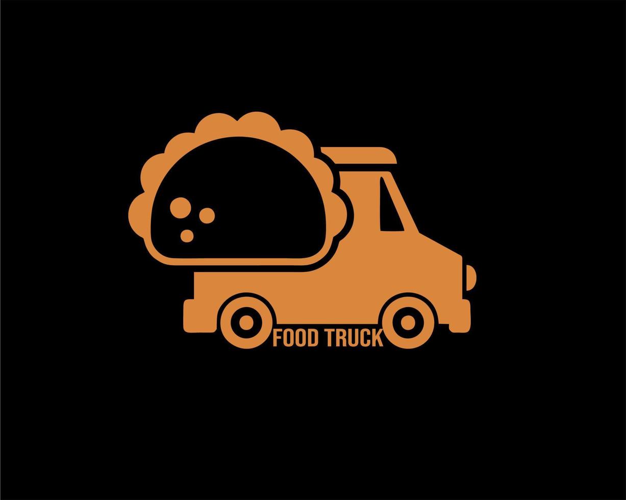 food truck logo design icon vector