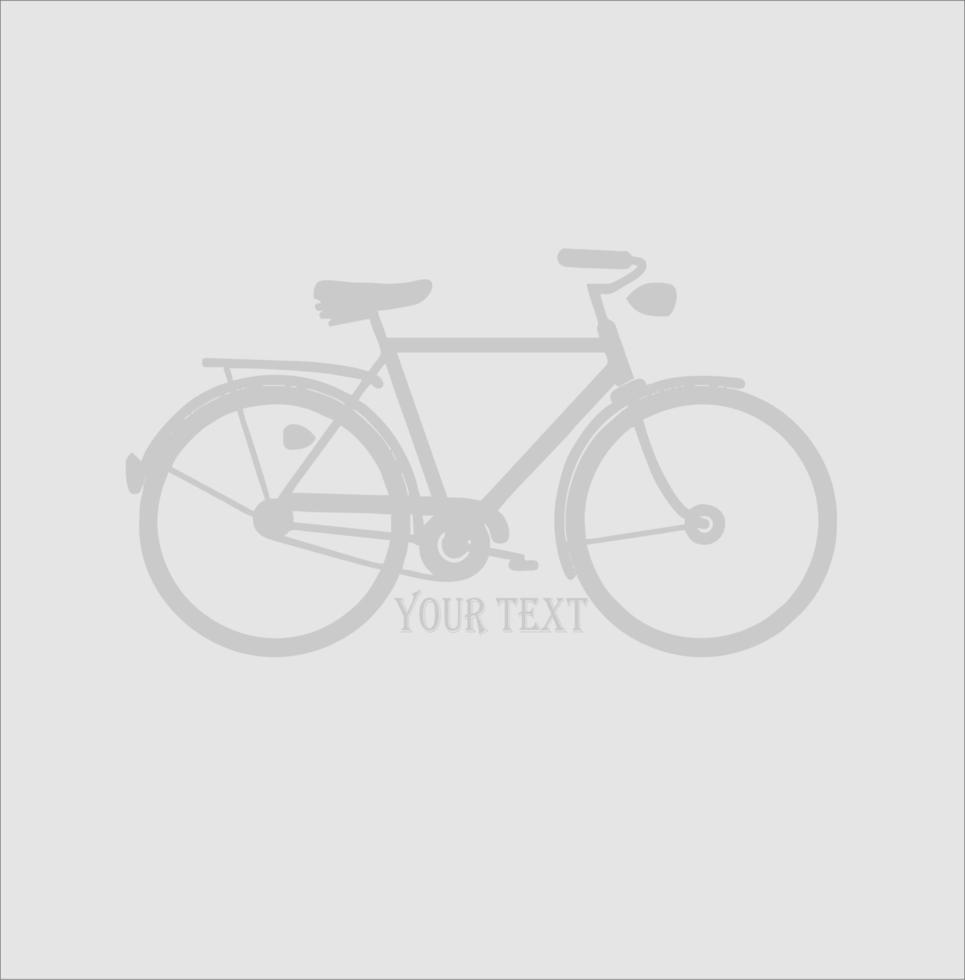 logotipo de bicicleta gris vintage fondo blanco vector