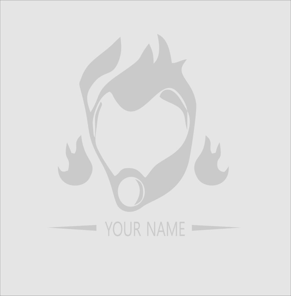head logo icon template with variations vector
