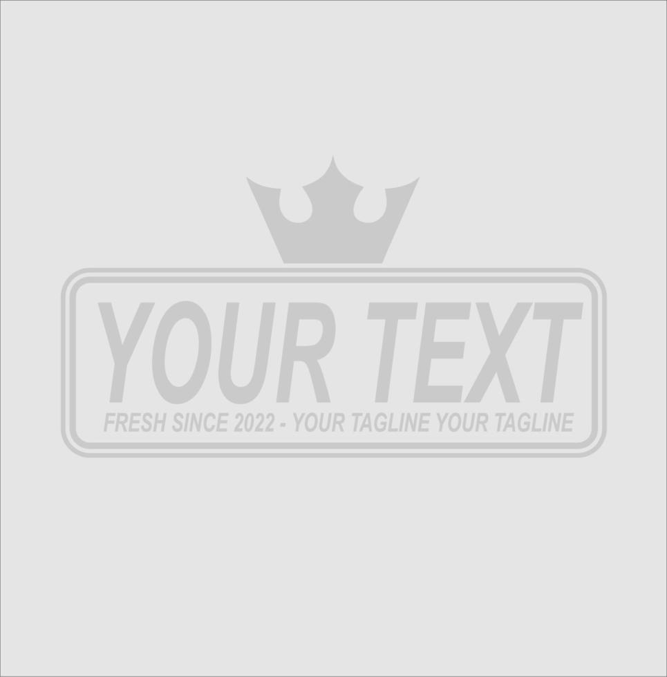 logo name template with crown on top vector