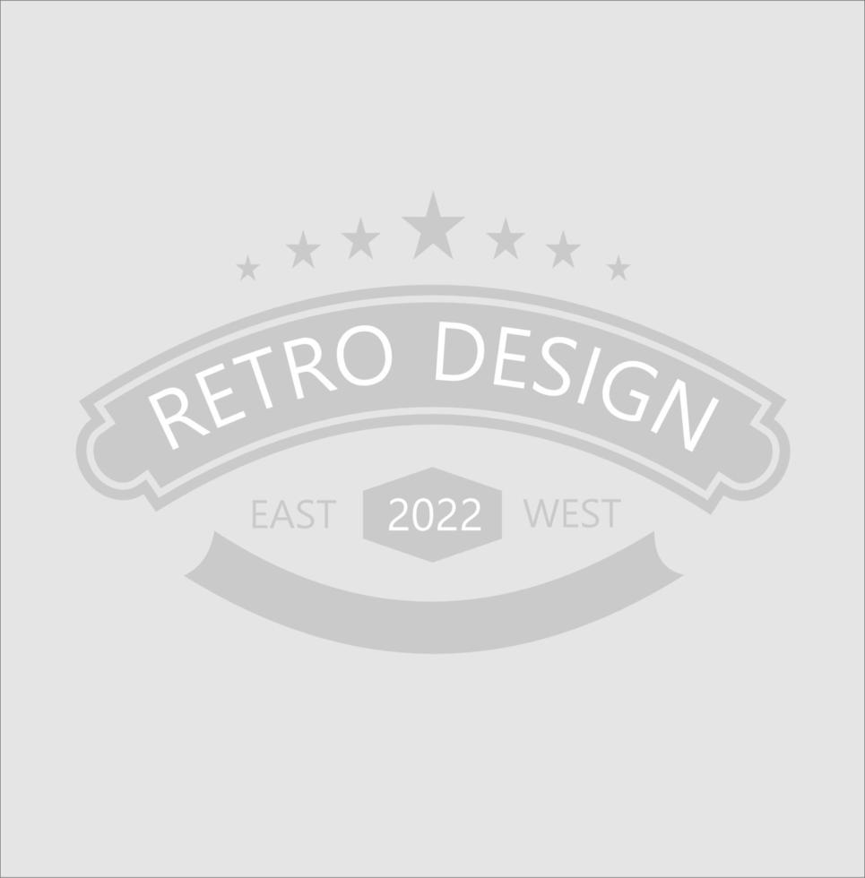 icono de plantilla de logotipo retro con varias estrellas vector