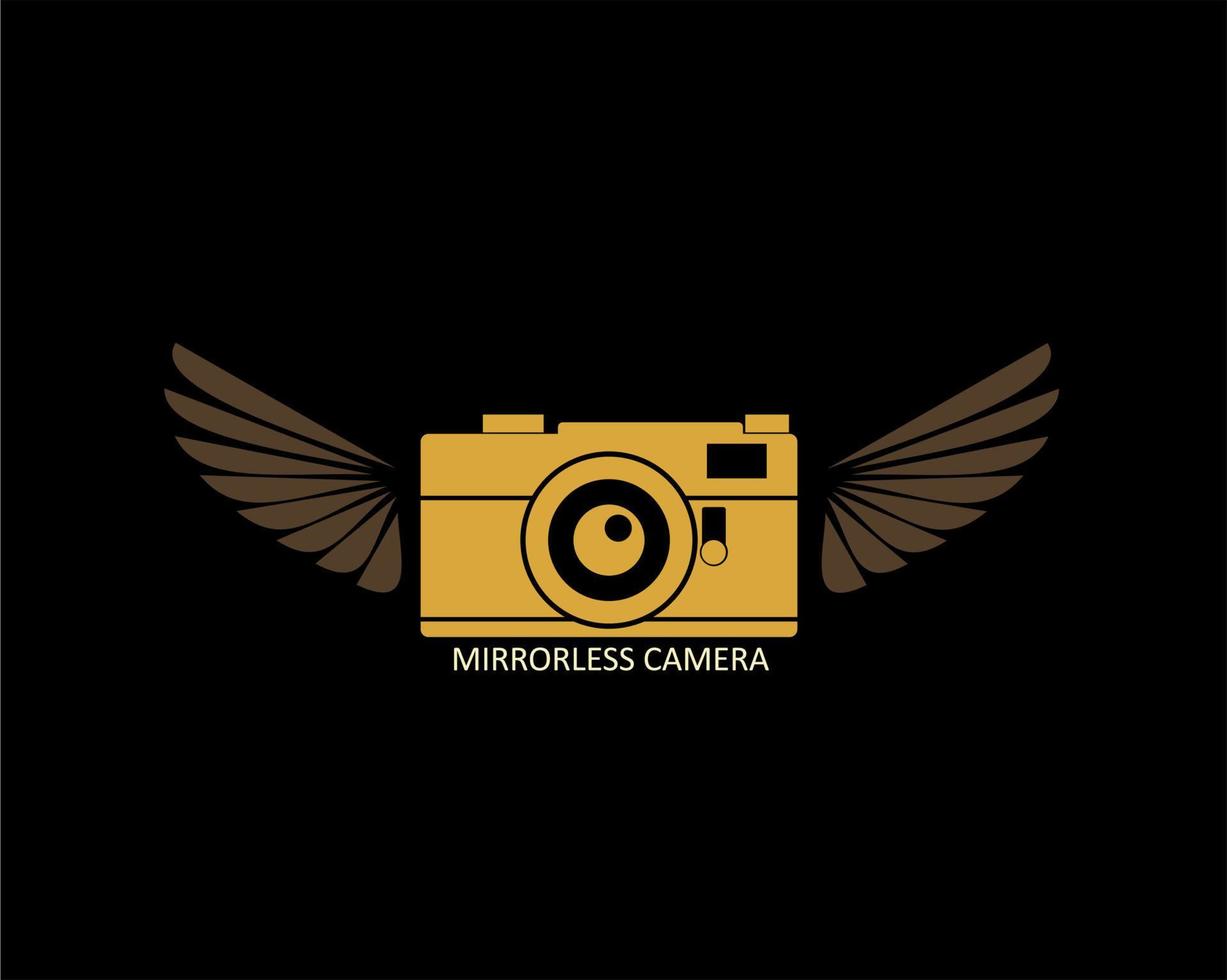 icono de logotipo de cámara de fotografía simple vector