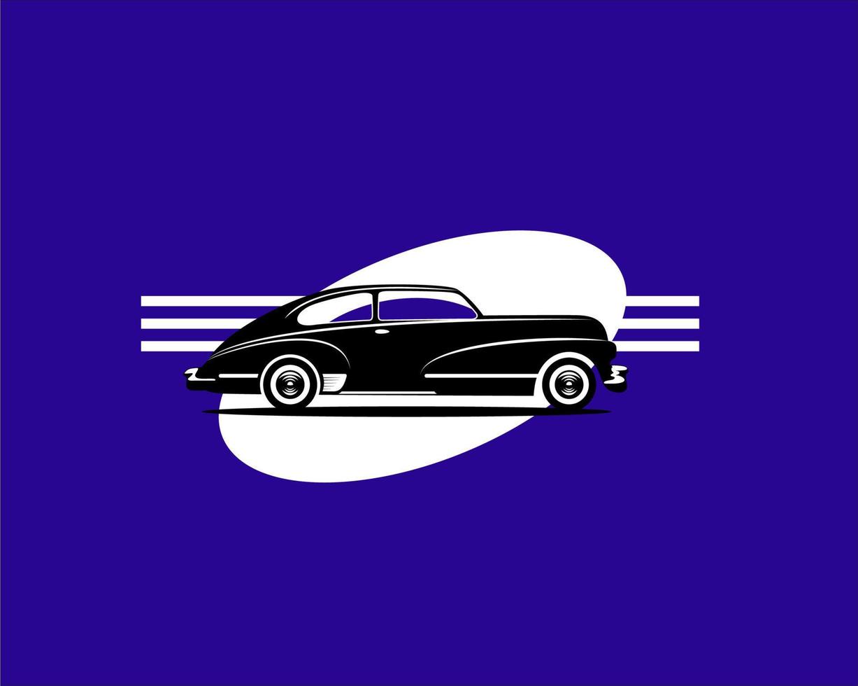 plantilla de vector de icono de coche retro